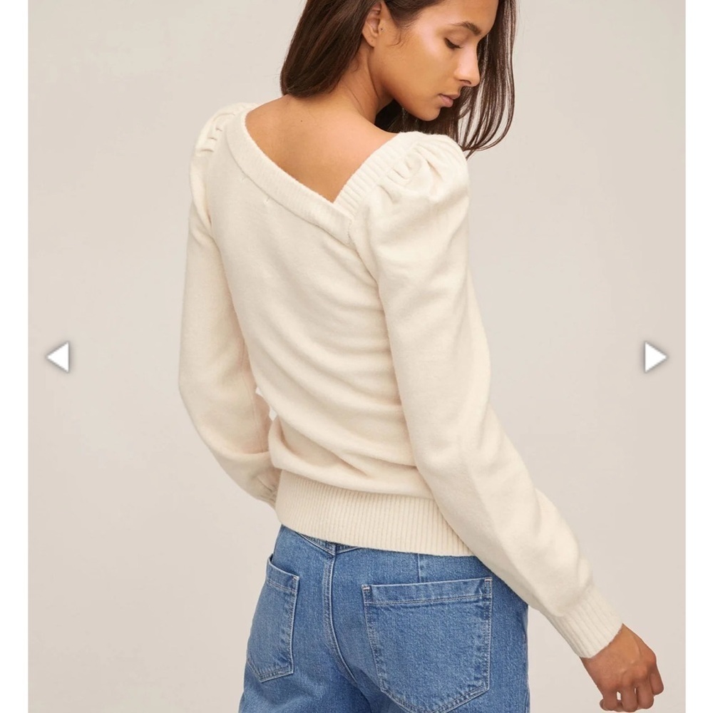 Marissa Webb baby pink Dixie puff sleeve sweater - Picture 3 of 10